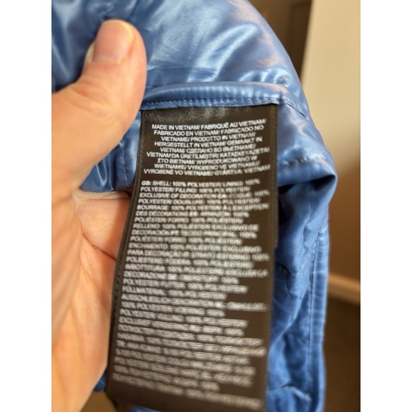 The north face quilted women's large pants side zipper and pockets BLUE (Lohtse) - Picture 12 of 13